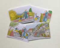 Image 1 of A Walk with Hedge Lion - Four Cards