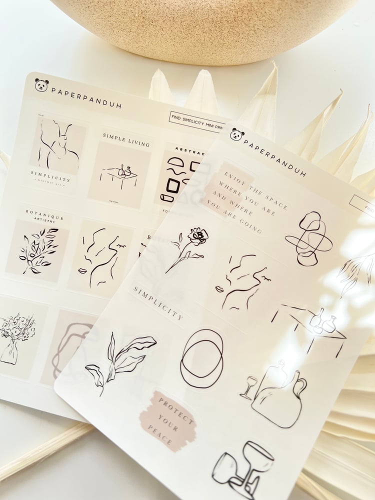 Simplicity Sticker Set | paperpanduh