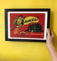 Image 2 of Cluedo c1950s, framed and mounted box lid from an original vintage game of 1950s