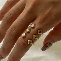 Image 3 of Stacked Solitaire Cuff Ring