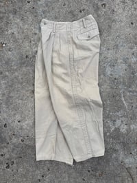 Image 2 of Yohji Yamamoto Y’s Khaki Pleated Pants - Size 3