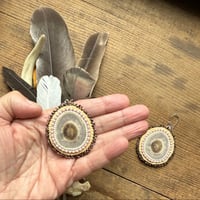 Image 3 of Antler Slice Earrings