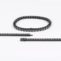 Image 2 of TFGLBU 4/5mm Certified Black Moissanite Necklace for Men Hip Hop Stainless Steel Full Lab Diamond Te