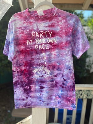 Image of SMALL Party At Your Own Pace Tie Die Shirt 3