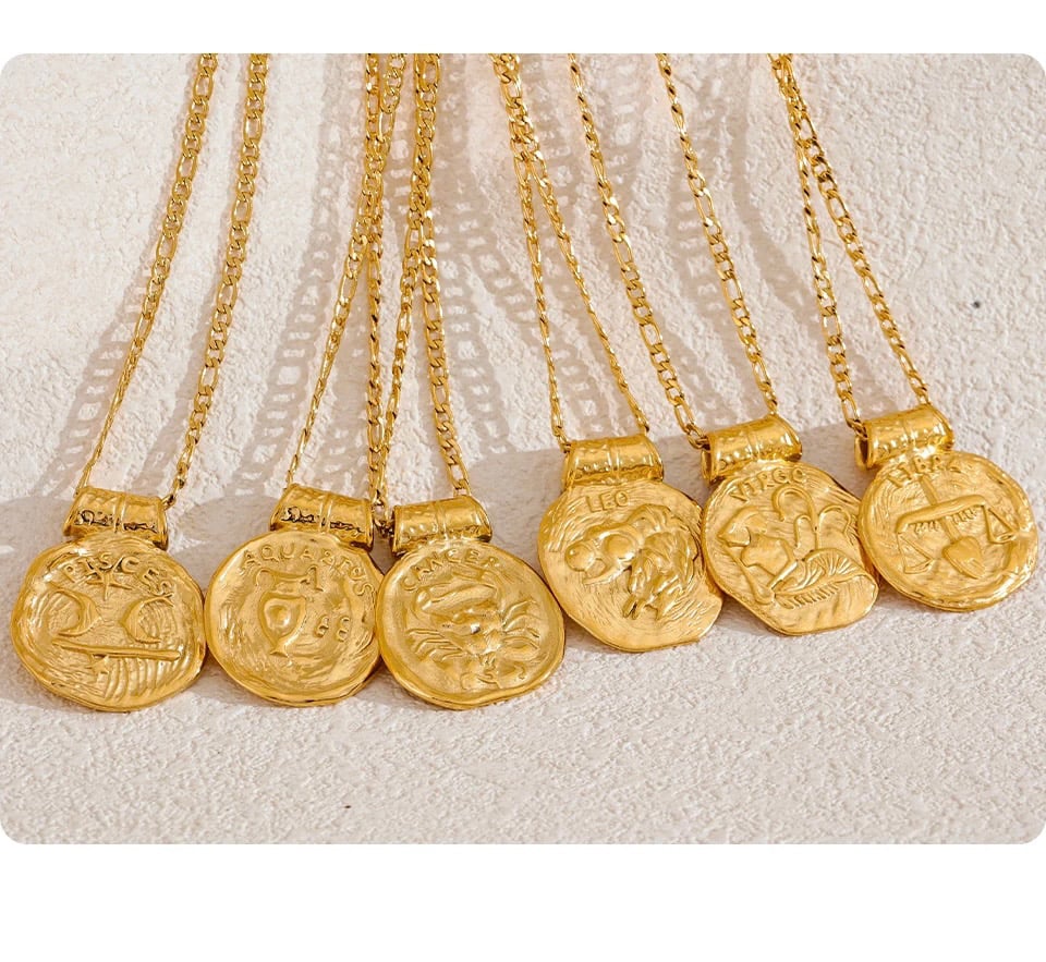 Image of SORAYA 18ct Gold Plated Starsign Necklaces