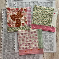 Image 1 of “Happy Friends” Scrappy Quilted Coaster