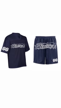 500mooch Navy blue Shorts set (GG)