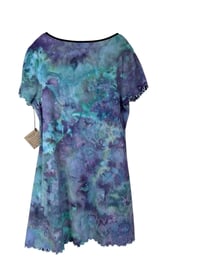 Image 6 of XXL 90's Babydoll Mini Dress in Mermaid Watercolor Ice Dye