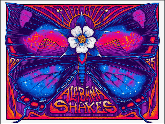 Image of Alabama Shakes - July 20th, 2025 - Red Rocks Amphitheatre - Artist Edition