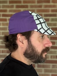 Image 3 of ZLW Black & White Grid/Purple Cap