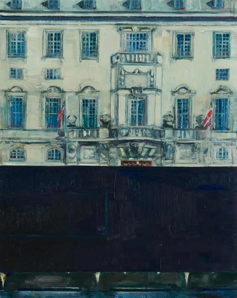 Image of Painting / maleri / "København – Malerdrømme og tankestreger – Byggepladsen" / 80x100 cm