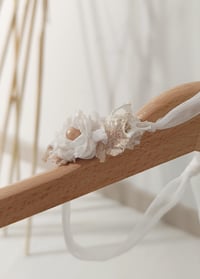 Image 2 of Photo prop | Newborn headband for photoshoot | white and beige