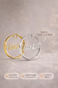 Image 4 of Custom Large Hoop Earrings