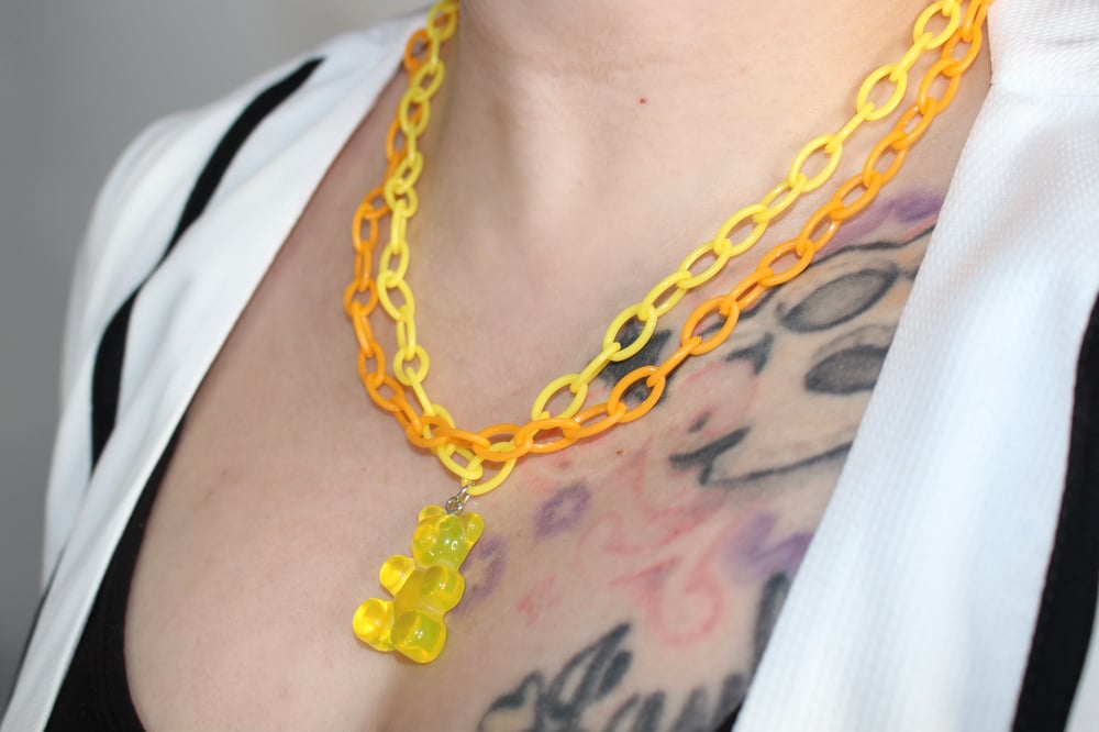 Image of Double Chain Gummy Bear Necklace (8 colors)