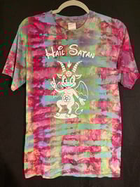 Image 1 of SMALL Hail Satan Tie Dye Shirt