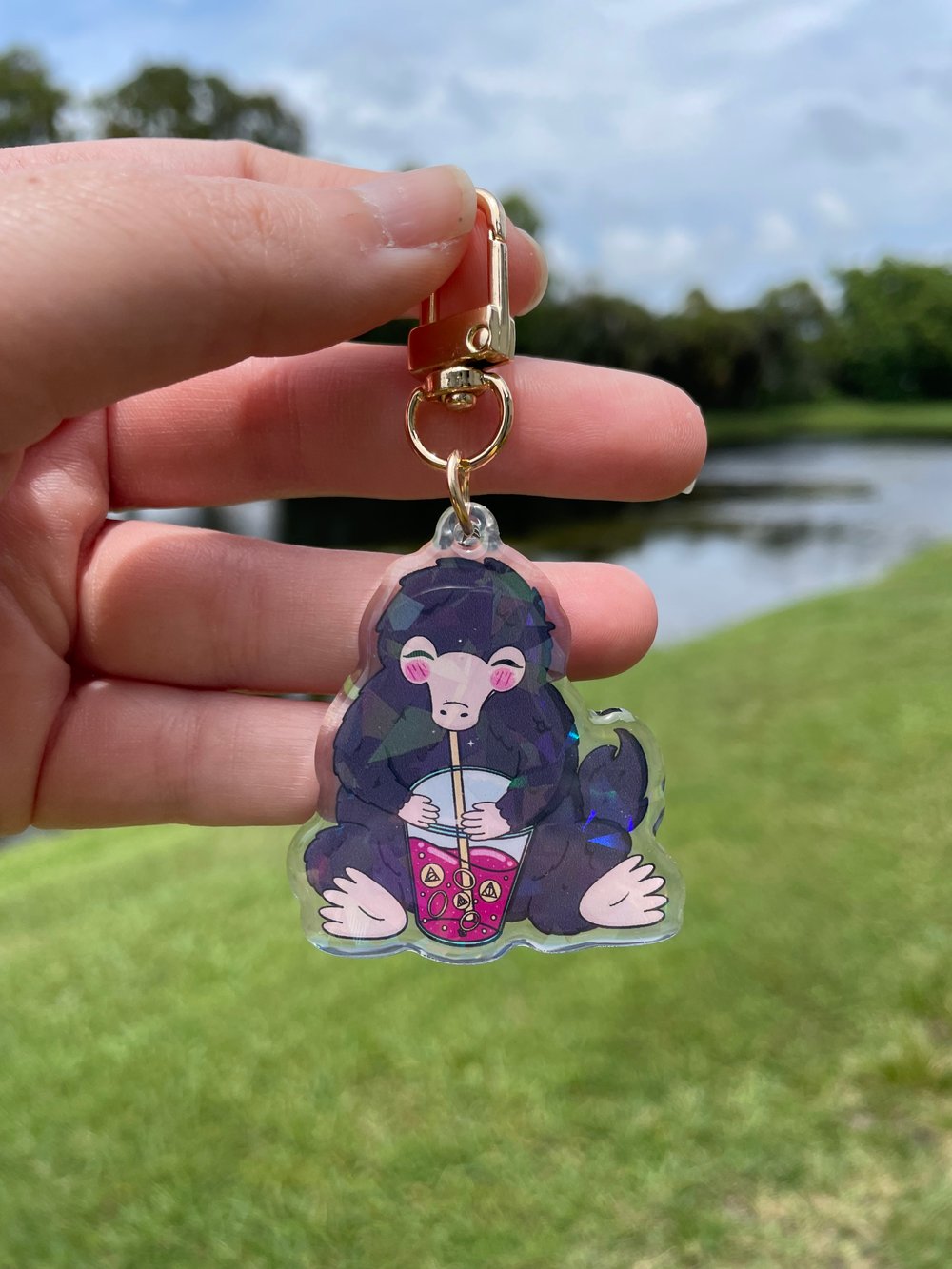 Image of Magical Creature Plush Pillow & Acrylic Keychain