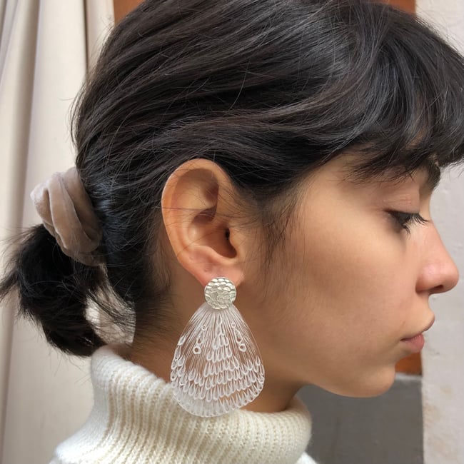 Orecchini Demo Lens pavone 