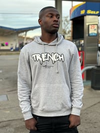 Image 1 of Grey “TRENCH” Hoodie