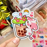 Image 2 of Diecut Sticker - Boba Milk Tea