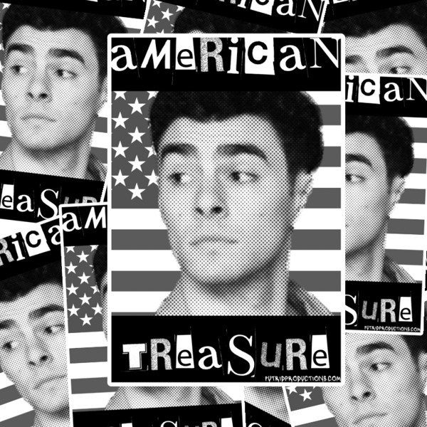 Image of Luigi American Treasure Street Art Sticker SET OF 5