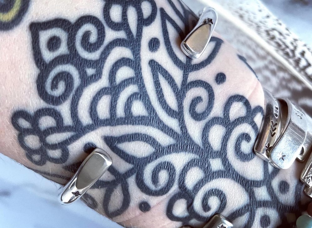 Super chunky silver star cuff bracelet. Sterling silver heavy celestial bracelet.