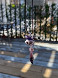 Image 2 of Raccoon Pendant with jiggly tail