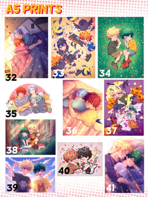 Image of Prints A5 [Haikyuu!!, MHA, Sk8]