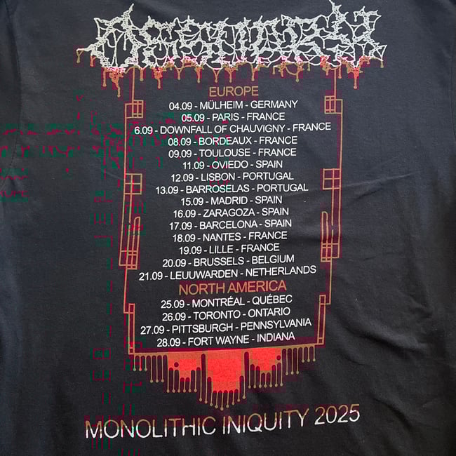 "MONOLITHIC INIQUITY" TOUR LONGSLEEVE