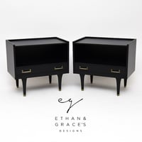 Stunning Large G plan bedside tables in black.