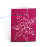 Image 5 of Greeting Card Floral Fuchsia Pink