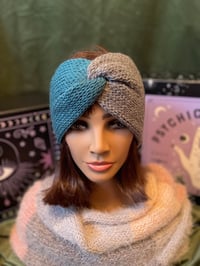 Image 2 of "Cozy with a Twist" Hand-Knit Ear Warmer 