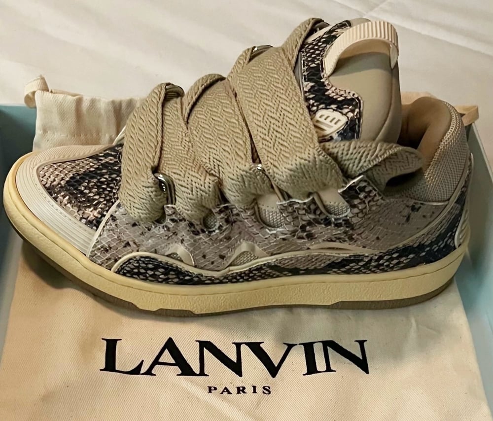 Image of Lanvin Snakeskin Sneaker