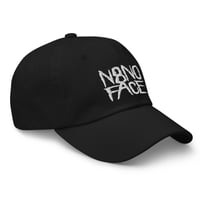 Image 3 of N8NOFACE Stacked Logo Embroidered Dad hat (Black w/ White)