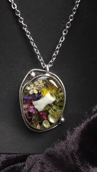 Image 3 of Badger toe floral pendant 