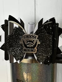 Image 10 of Black White and Silver Trash Panda Set (Bow, Bauble and Stack)