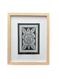 Image 1 of Framed Rose Block print