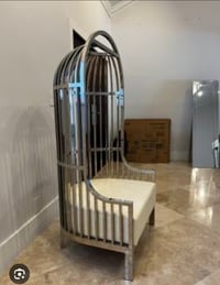 Image 2 of BIRDCAGE ESTATE CHAIR silver for rent only 