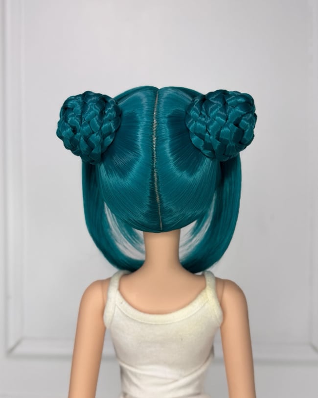 Teal Space Buns