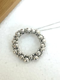 Image 3 of Sterling Pebble Halo Pendant