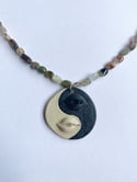 Yin Yang beaded necklace #12