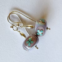 Image 3 of Folk Flower Earring - Pastel Pink