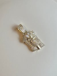 Image 7 of 14k EP Rope Chain Two Tone Layered Necklace & Pendant Set 3mm Double Rope Chain Set