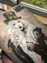 Image 3 of Lady Death Pinup #1 Naughty Steampunk Embossed Metalic Edition LE to 2