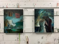 Image 4 of Painting / maleri / "The memory of a beach chair" / 40x50 cm