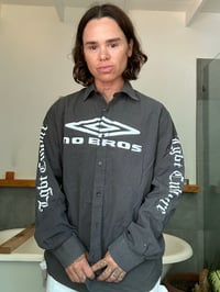 Image 1 of gray button up