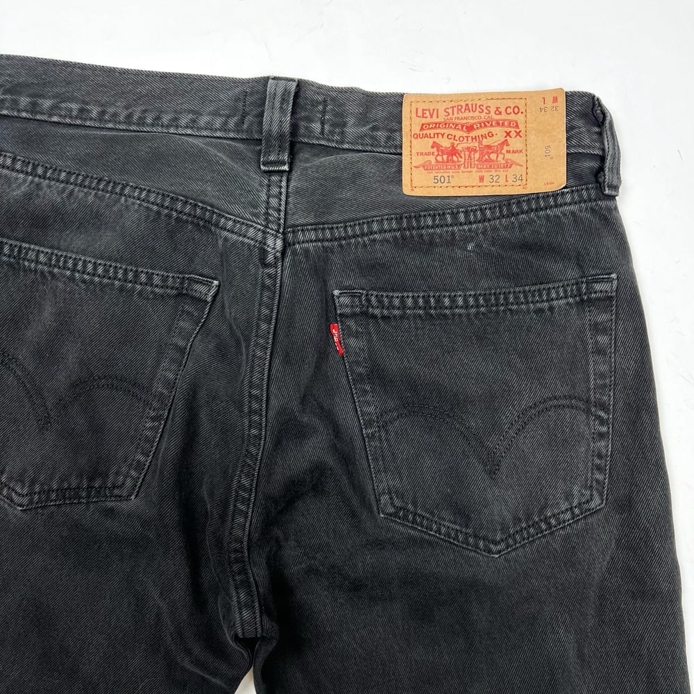 Image of 1/1 screen printed Levis 501 (Black) 