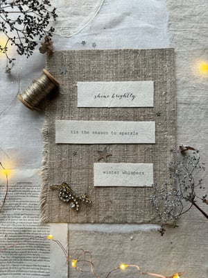 Image of Festive fabric quotes