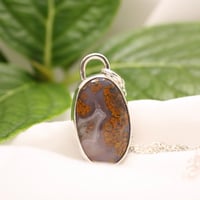 Image 4 of Flamed Agate Necklace Pendant 