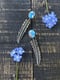 Image of Cinnamon Fern Lavender Turquoise Stud Earrings