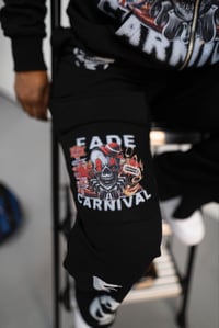 Image 4 of BLACK FADE FLAIR STACKED PANTS 